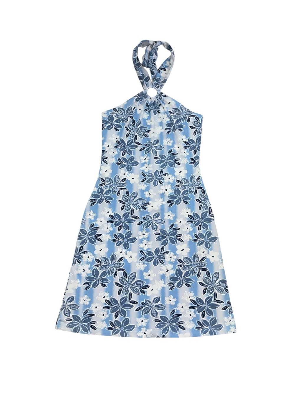Y2K taboo floral halter neck mini dress